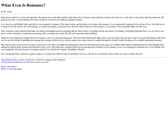 HTML/FANFICTION_SUB/TDLOSK/what_even_is_romance screenshot
