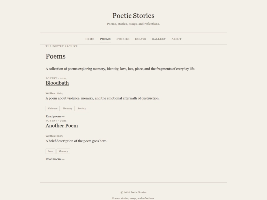 poems screenshot