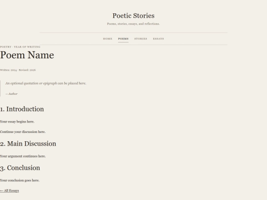 template/essay-template screenshot