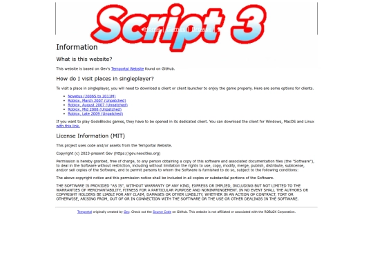 info screenshot