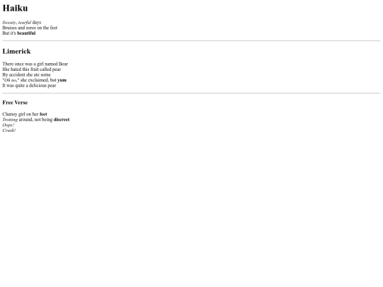 Poems screenshot