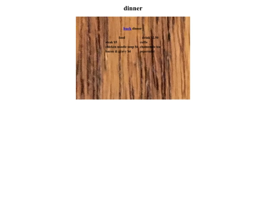 dinner screenshot