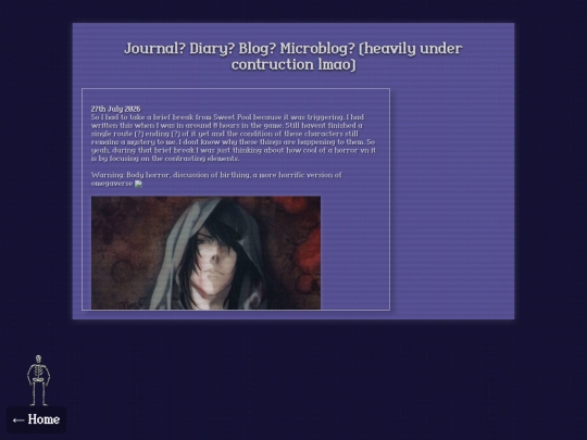 Blog screenshot