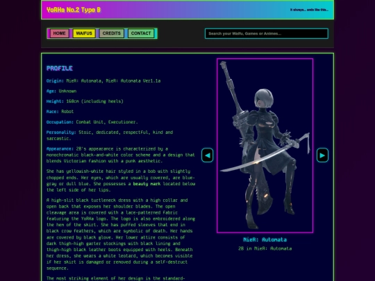 waifulist/0-9/2b screenshot