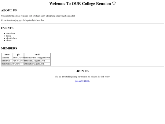 first website screenshot