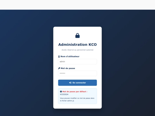 admin screenshot