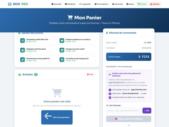 panier screenshot
