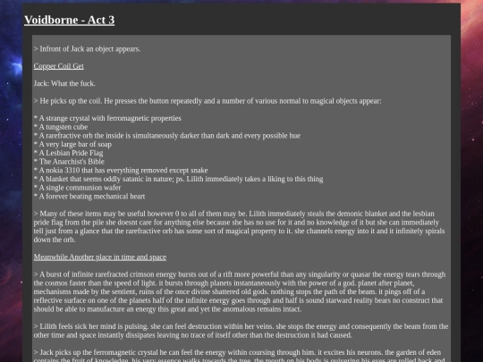 Act3 screenshot