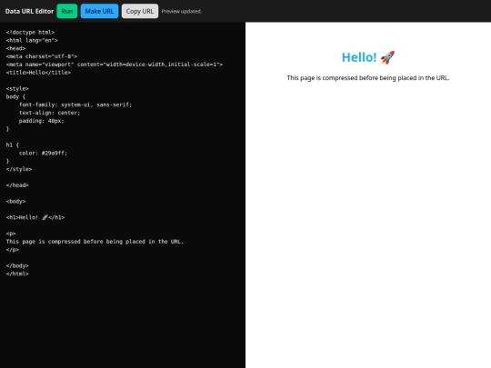 data screenshot