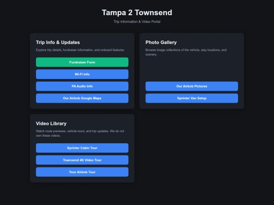 tampa2townsend/portal screenshot