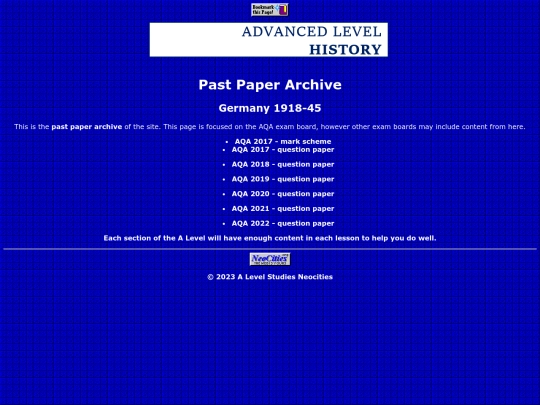 history/germany/past_papers screenshot