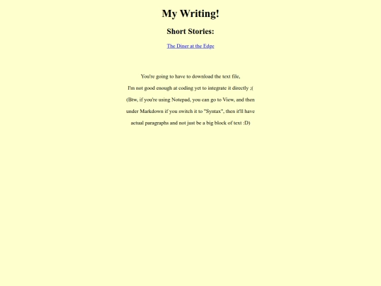 WritingHomePage screenshot