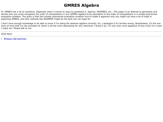 gmresAlgebra screenshot