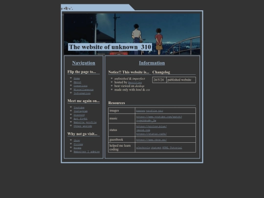 information screenshot