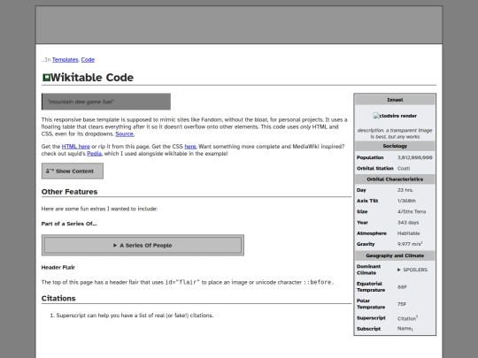 characterwiki/wikitablecopy screenshot