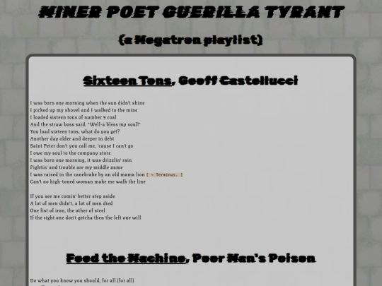 playlists/megatron screenshot