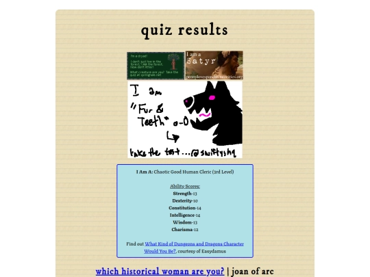 quizresults screenshot