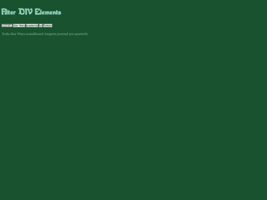 snippet storage/filterpage screenshot