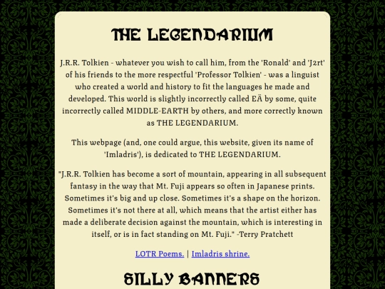 tolkien/legendarium screenshot