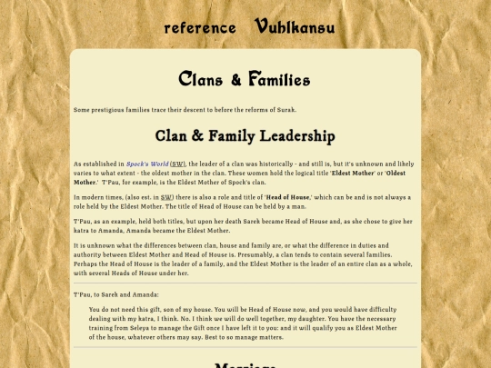 trek/vuhlkansu/clanfamily screenshot