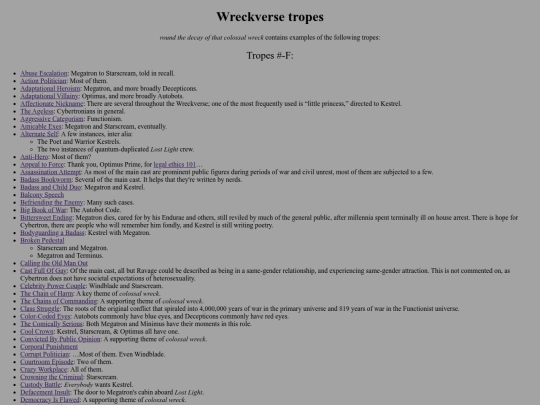 tropes/wreckverse_tropes screenshot