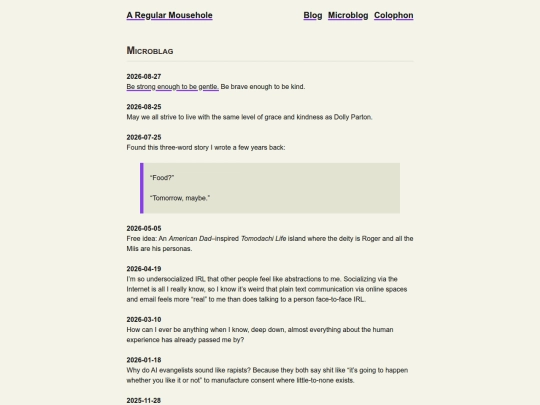 Microblag screenshot