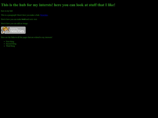 interests screenshot