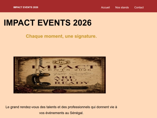 IMPACT EVENTS 2026 screenshot