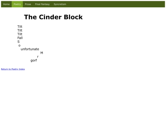 Poetry/CinderBlock screenshot