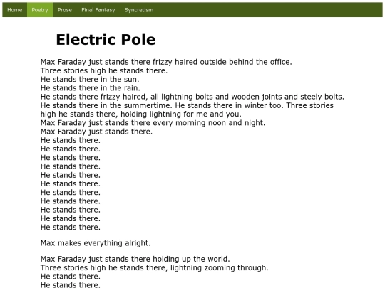 Poetry/ElectricPole screenshot