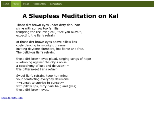 Poetry/Kal screenshot