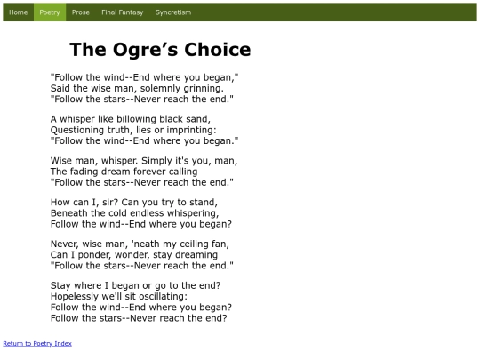 Poetry/OgresChoice screenshot