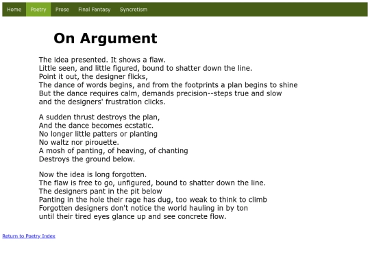 Poetry/OnArgument screenshot