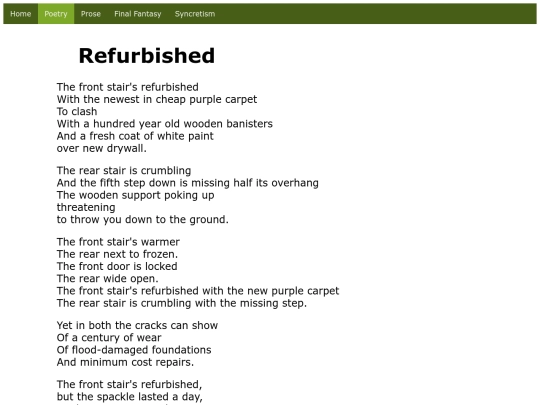 Poetry/Refurbished screenshot