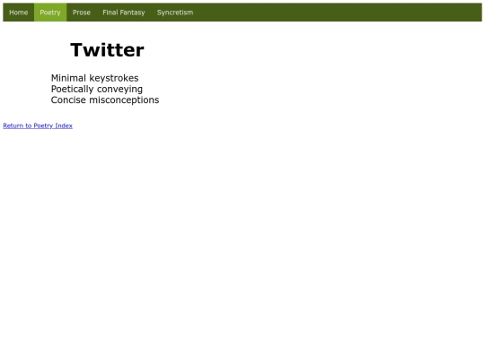 Poetry/Twitter screenshot