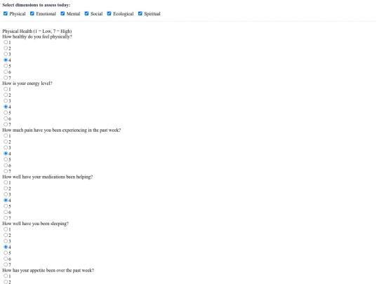 questions screenshot