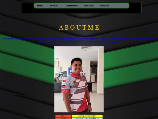 aboutme screenshot