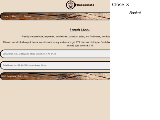 websites/LunchMenu screenshot