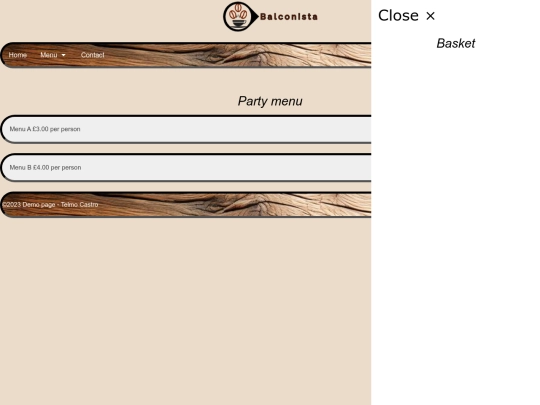 websites/PartyMenu screenshot