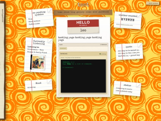test screenshot