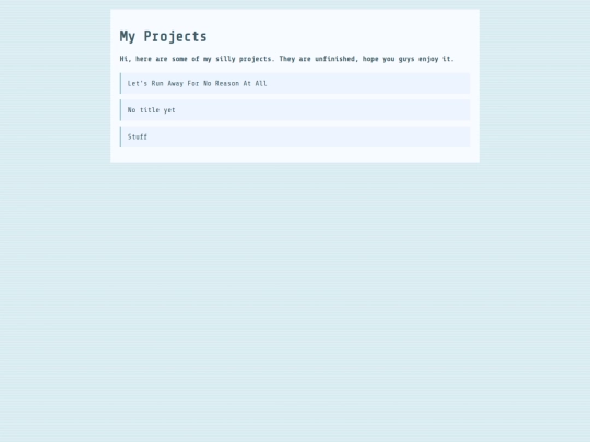 Projects/Projectlist screenshot