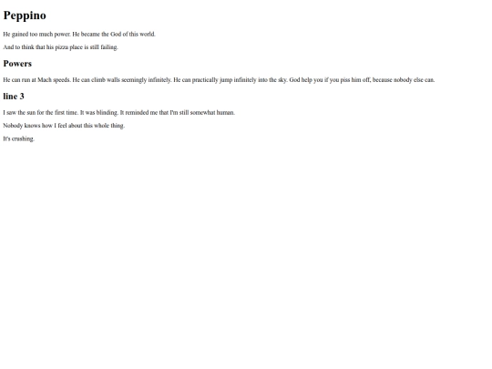 webpages/peppino screenshot