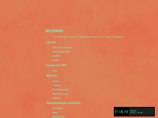 musiikki screenshot