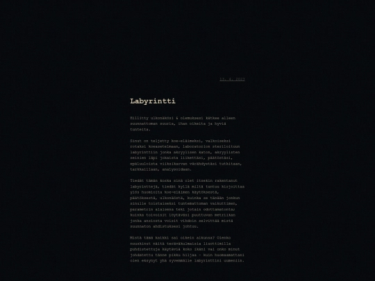 teksti/labyrintti screenshot
