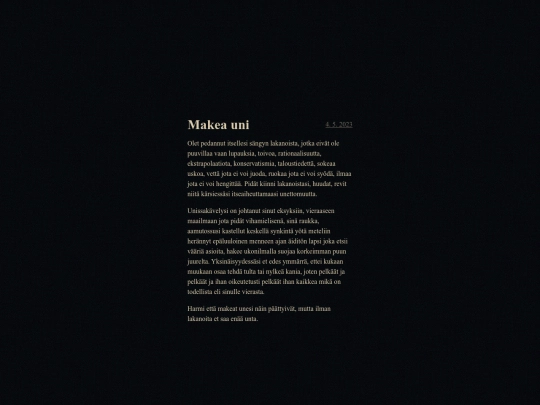 teksti/makea-uni screenshot