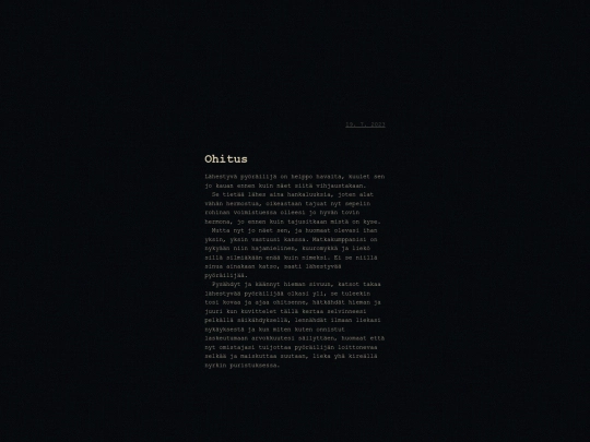 teksti/ohitus screenshot