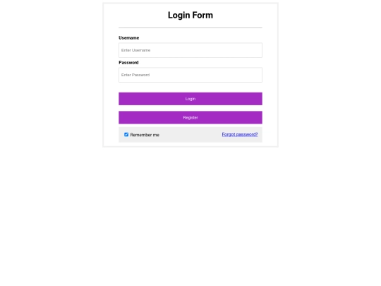 Login/loginbox screenshot