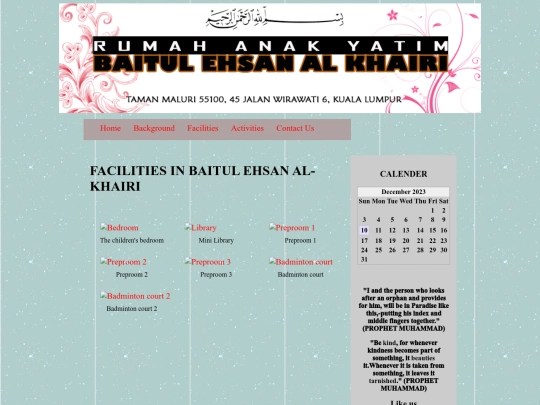 facilities screenshot
