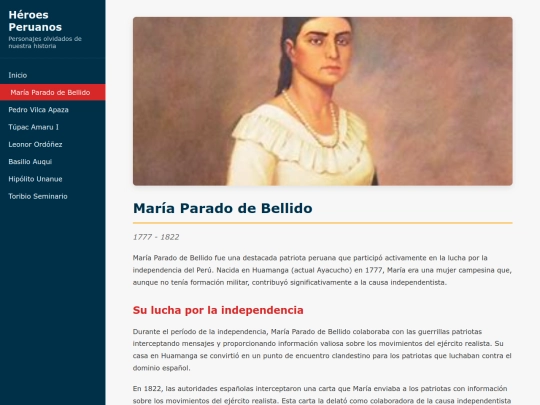 heroes/maria-parado screenshot