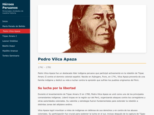 heroes/pedro-vilca screenshot